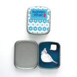 Boite réconfort minute personnalisée oiseau turquoise bulle 150x150 - Boite Réconfort Minute personnalisable 1 bulle